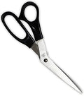 KUTZ 8" Scissors | Stainless Steel | 4" Sharp Blade | Lightweight 1.7 oz | Office, School, Home | Ergonomic Black Plastic Handle | Vinyl Pouch Included - size: 8"