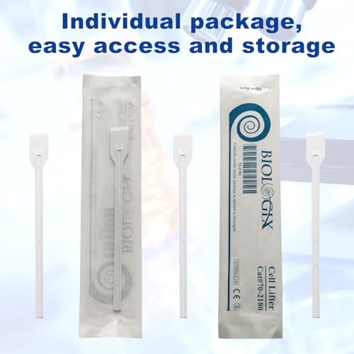 Biologix Cell Lifters, 18cm Cell Lifter Blade Handle Length, Polyethylene, Sterile, Individually Wrapped, Case of 100 - size: Cell Lifters
