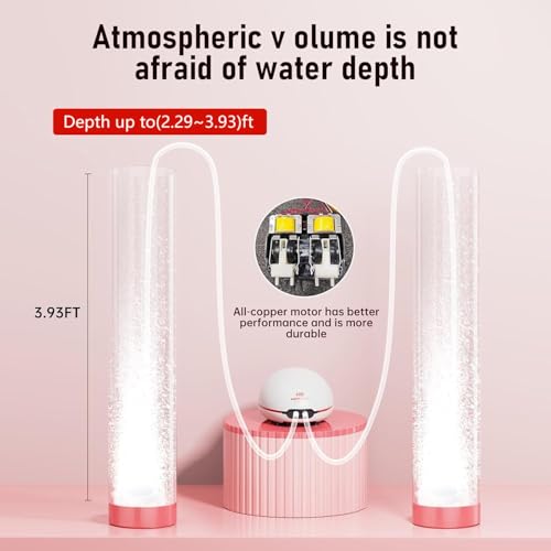 AQUASMITH Ultra Quiet Aquarium Air Pump, 25dB Whisper Air Pump Adjustable Airflow 5W/158GPH/24Kpa Single Hole Suitable for 100 to 160 Gal Fish Tank - size: 5W Double hole（ Applies to 100-160 gallon ）