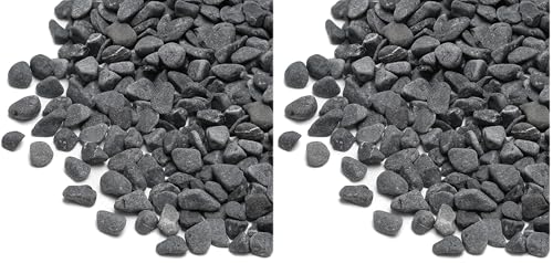 Mr. Fireglass Natural Decorative Gray Bean Pebbles 1/5" Crushed Gravel Stone for Decorating Garden, Succulent Plants and Walkway (10-lb Bag) (Pack of 2) - color: Gray, size: 10 Pounds (Pack of 2)