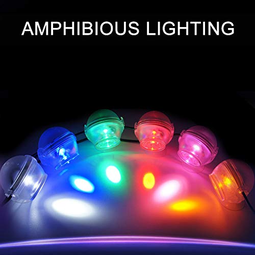 GLOGLOW Aquarium LED Light Submersible Color Changing Fish Tank Light USB Night Spot Lamp for Freshwater Saltwater Tanks Reef Decoration - color: US Plug Colourful