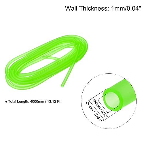 uxcell Aquarium Airline Tubing Hose 5/32" ID 15/64" OD 1Pcs 13.12 Ft Silicone Flexible Airline Tubing for Fish Tank, Terrariums, and Hydroponics, Green - color: Green