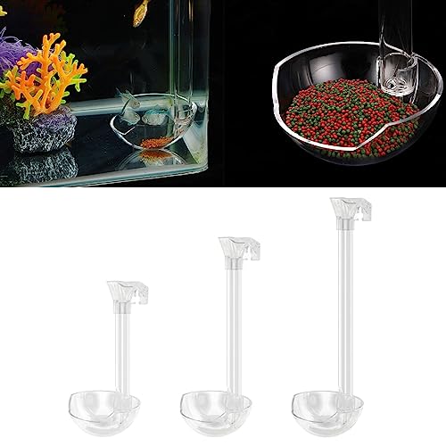 Aquarium Feeding Tube Dish Bowl for Fishtank with Detachable Frame for Shrimp Glass Shrimp and Snails Feeding Dish