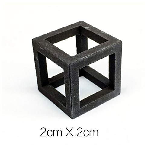 Aquarium Ceramic Shelter Shrimp Hideaway Breeding Cave Cubic Hideout Underwater Landscape Decorations Ornament for Betta,Lizards, Turtles,Reptiles 5Pcs