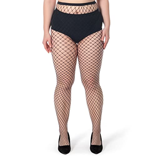 Fishnet Stockings for Women's High Waist Fishnet Tights Thigh High Stockings Pantyhose - size: One Size