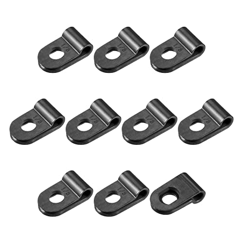 R-type Cable Clips Wire Management Clamp, [for Keeping Wire Neat ] - Nylon / 0.12-inch/Black / 30 Pcs - size: 0.12-inch