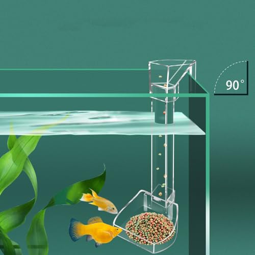 200MM Aquarium Feeding Tube Fish Feeder Tube Clear Acrylic Shrimp Feeding Tube with Hooks and Suction Cups for Aquarium Fish Tank Feeder - size: Aquarium Fish Tank Feeder-200mm