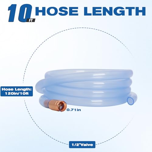 wadoy Shaker Siphon Hose 1/2",Gas Siphon Pump for Gasoline/Fuel/Water Transfer,Safety Self Priming Hose (10ft) - size: 10FT
