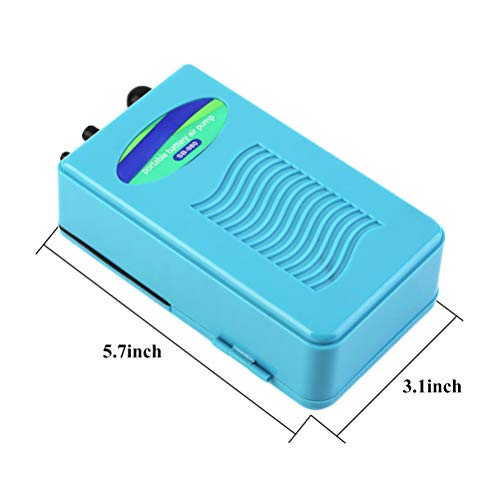 Portable Aquarium Air Pump 2 D Batteries Operated Backup Fish Tank Air Bubbler Power Outage Aerator Emergency Oxygen Diffuser Fish Savior