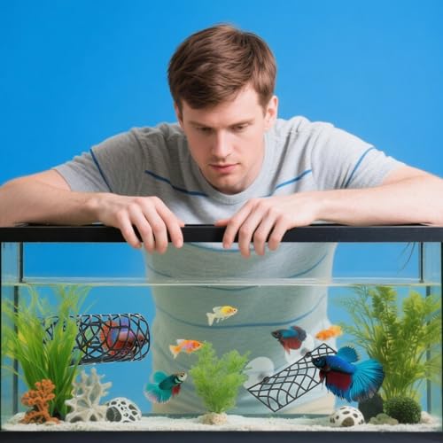 2 Pcs Betta Fish Toys, Betta Fish Tank Accessories, Aquarium Decor Swim Tube Hollow Cave Tunnel Hammock Hideout Shelter Toy with 4 Pcs Suction Cups for Guppies Small Fishes Shrimp (Black)