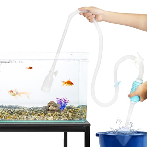 TERA PUMP 2 Pack Fish Tank Gravel Cleaner Siphon - Manual Water Pump for 10-20 Gallon Aquariums - BPA-Free Water Change Siphon Hose - size: Medium