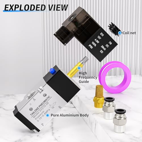 TAILONZ PNEUMATIC 1/4"NPT Solenoid Valve 3V210-08 AC110V Single Coil Pilot-Operated Electric 2 Position 3 Way Connection Type(Junction Box) - size: 1/4"NPT/AC110V/Junction Box, style: 2 Position 3 Way