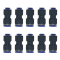 zjxed 3/8" OD x 3/16" OD Pneumatic quick Connector Push to Connect fittings Straight reducer Union/Coupler (Pack of 10) - size: 3/8 inch-3/16 inch