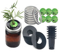 Kratky Lid Wide Mouth Hydroponic Lid Kratky Mason Jar Lid Urban Aquaculture Kratky Lid Insert with Urban Aquaculture Pods Includes 6 Kit (Black Version) (Black 24)
