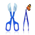 Feeding Tongs,Bug Tweezers for Kids Adults, Reptile Feeding Tweezers Long Handle Feeder Tools for Fish Aquariums Reptiles Snakes Lizard Gecko Spider and Bird (Blue)
