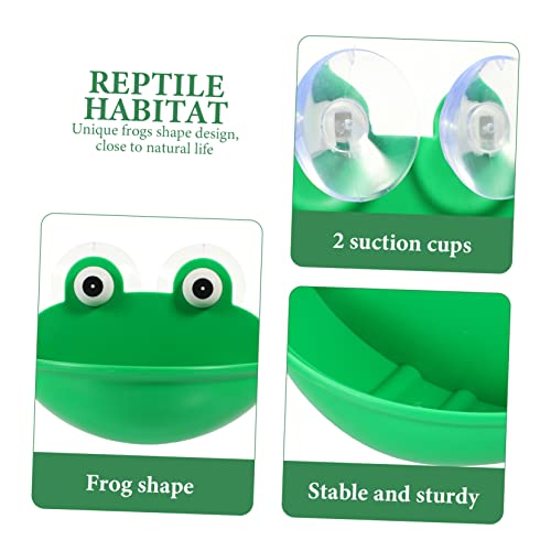 Happyyami 2pcs Climbing Pet Rest Table Gecko Habitat Suction Cup Reptile Stand Pet Rest Bowl Reptile Habitat Pet Playing Basin Resting Platform Reptile Resting Place
