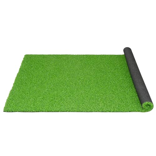Artificial Grass Turf,4X8ft Artificial Synthetic Fake Grass,0.6" Pile Height,Indoor Outdoor Garden Grass Carpet,Patio Balcony Lawn, Astro Turf Rug Dogs Pet,Golf Training Mat,Green - size: 4FTX8FT