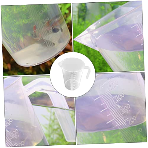 Mikinona Small Measuring Cup for Fish Food White Accurate Measurement Fish Tank Feeder Easy to Read