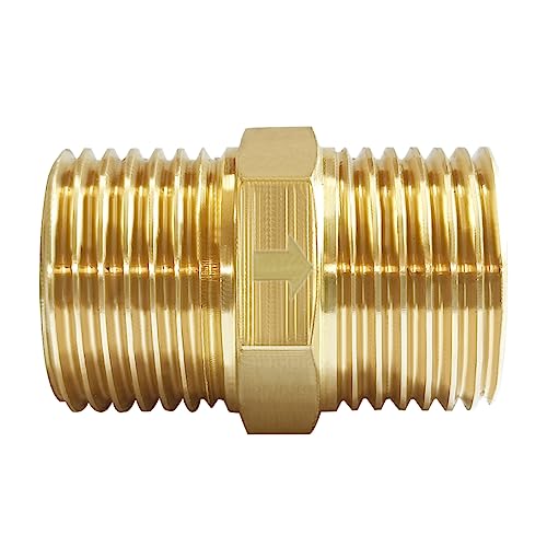 Joywayus Brass Check Valve 1/2" Male to 1/2" Male Thread One Way Non Return Backflow Preventer Check Valves (Pack of 2) - size: Male to Male