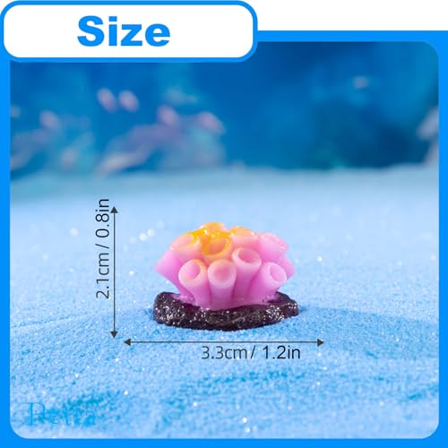 Resin Coral Plant Decorations Artificial Ornament Decor Resin Colorful Coral Reef Decoration Accessories for Betta Fish Tank Aquarium Landscape,Small,5 Pcs