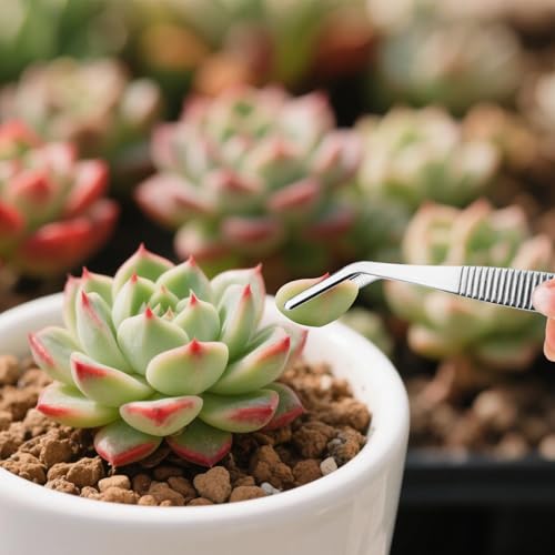 5pcs Plant Tweezers and Scissors, Long Stainless Steel Garden Bend Tongs Set with Straight Curved Flat Point Tip Multiple-Use Gardening Tools for Bonsai Reptile Feeding Kitchen Use - style: B