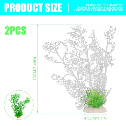 2Pcs Coral Decorations Artificial Aquarium Plants Artificial Aquarium Coral Tree for Tank Aquarium Decorations