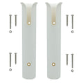 HiUmi Fishing Rod Holder Racks Bracket Wall Mounted Boat Side Mount Tool Holder Tube Links with Screws 2/4/6 Pole Tube (2-TUBE White) - color: 2-TUBE White