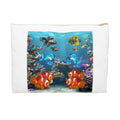 3dRose Graphic Design of Aquarium Style Accessory Pouch Large - size: Large