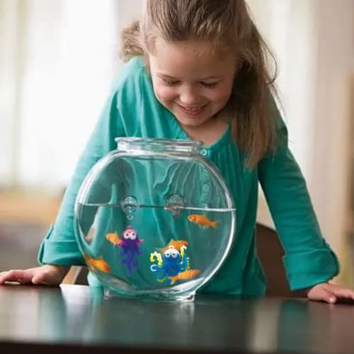 Aquarium Ornament, 2 Pcs Fish Tank Decorations Floating Decor Octopus with Floating Device,Cute Fish Tank Accessories for All Kinds of Simulated Underwater World - style: StyleC