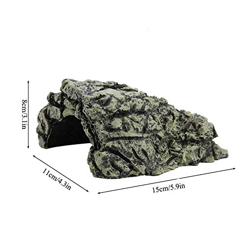 DEWIN Aquarium Large Cave - Reptile Hiding Spot, Fish Turtles Basking Hide Decoration Ornament for Home Office (Large) - color: Large