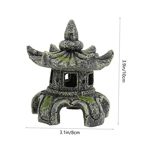 FOMIYES 1pc Gazebo Shrimp House Zen Garden Accessory Desktop Decor Aquarium Breeding Cave Shrimp Hide Cave Meditation Decoration Betta Fish Tank Terrarium Plant Decor Resin Japan Miniature