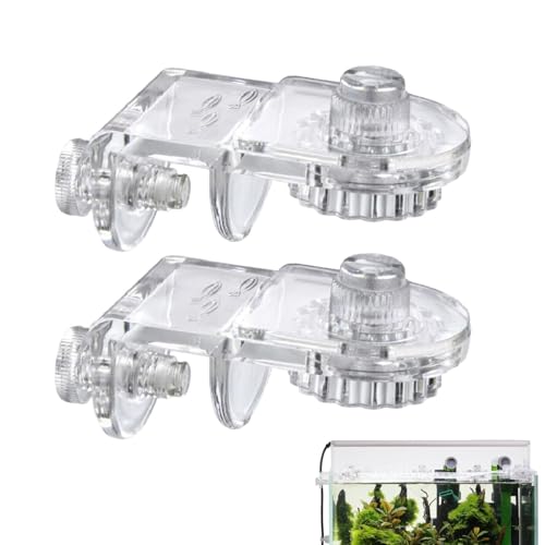 Fish Tank Top Cover - Aquarium Glass Lid Support Clip Set, Acrylic Rimless Tank Hood Holder | Anti-Jump Net Clamp, Top Cover Clamp Bracket System, Aquarium Accessory for Fish Container Stability Use