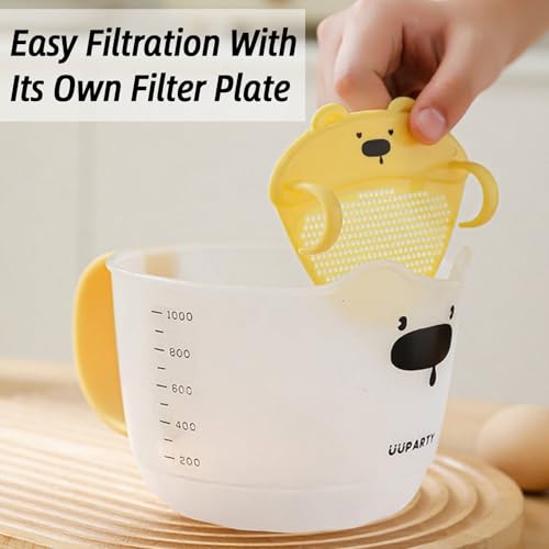 Liquid Measuring Cups,1000ml 4 Cups Plastic Measuring Cups for Liquids,Measure Cups for Home and Kitchen