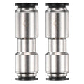 M METERXITY 1/2" OD Check Valve, Nickel Plated Brass Push to Connect Fitting One Way Check Valve for Tire Pump/Aquarium Air Pump/Gas Pipeline, Quick Release Fitting [Silver Black] - color: Silver Black, size: 1/2" OD