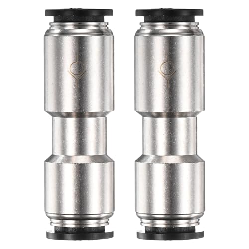M METERXITY 1/2" OD Check Valve, Nickel Plated Brass Push to Connect Fitting One Way Check Valve for Tire Pump/Aquarium Air Pump/Gas Pipeline, Quick Release Fitting [Silver Black] - color: Silver Black, size: 1/2" OD