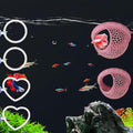 Betta Hammock & Fish Toys Set, Aquarium Betta Fish Training and Feeding Rings, Floating Bettas Hide & Shrimp Cave, Decorative Accessories for Small Fish Tanks