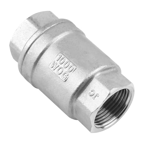 3/4 Inch Vertical Check Valve SUS304 Spring Loaded Check Valve in-line Low Cracking Pressure CF8M WOG 1000 - size: 0.75 Inch, style: Spring