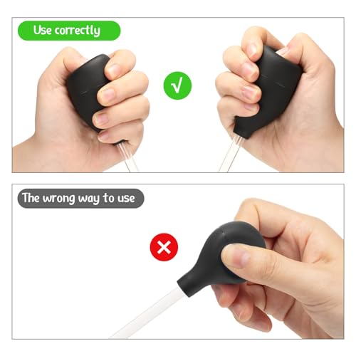 Boao 2 Sets Long Pipette for Fish Tank Coral Food Feeder Long Syringe Aquarium Coral Feeding Tube for Marine Fish Reef Aquatic Plant Spider Snake Lizard(Black) - color: Black