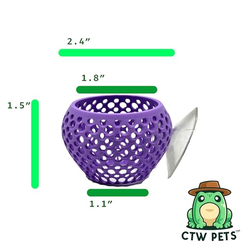 CTWPets Betta Bulb Hide | Betta Rest Fish Tank Ornament | Aquarium Cave with Suction Cup for Small Fish Tank, Betta Habitat, Shrimp Hideout, Aquatic Decor (Lavender Bliss) - color: Lavender Bliss