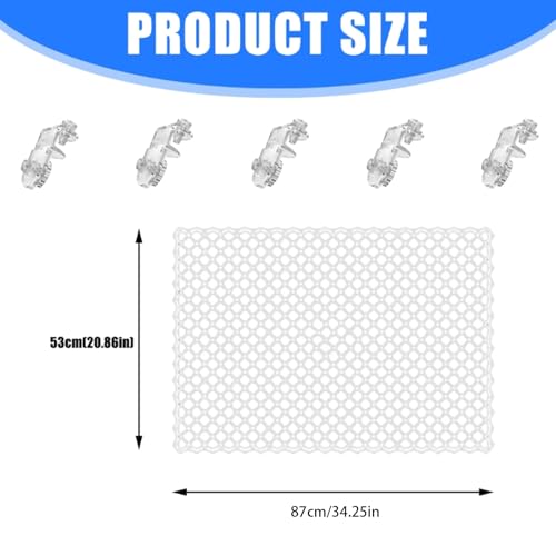 Invisible Anti Jump Netting for Fish Tanks Includes 5 Mounts Clear Covers Aquarium Covers Screen Jump Guard Net