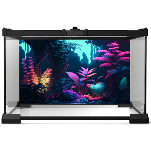 2 Packs Ocean Seabed Aquarium Background Colorful Tropical Coral Reef Fish Tank Background Pastel Colors Jungle Theme Terrarium Backgrounds Under The Sea World Purple Sunrays Fish Tank Poster 36x18in - color: Purple, size: 36(W)x18(H)inches/ 90(W)*45cm(H)