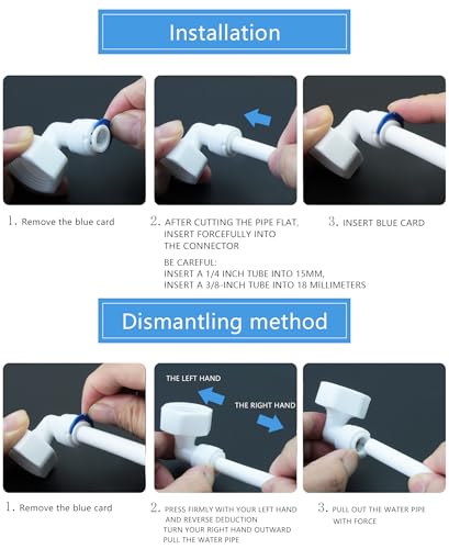 3/4"F Elbow to 1/4" Push-Fit Adapter, 3 Pcs | Plastic RO water filter hose connector for garden hoses, pre-purifiers & water purifiers. - style: 1/4” Tube to 3/4” Female Thread Elbow