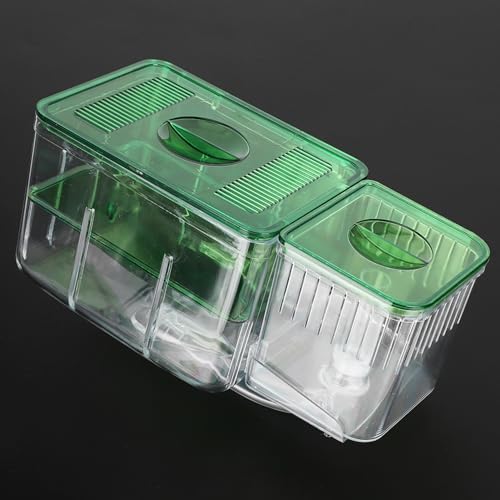 Fish Breeder Box,Double Layer Little Fish Isolation Hatching Incubator Aquarium Fish Isolation Breeding Box for Injured Small Fish Shrimp Clownfish Guppy