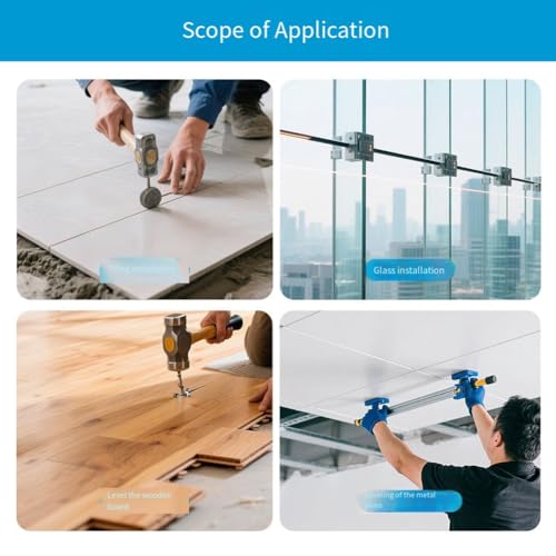 Adjustable Height Setter Countertop Leveling Tool with Heavy-Duty Suction Cups Floor Gap Fixer Stone Slab Alignment Seam Leveling Clamp