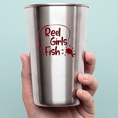2 Pcs - Angdest Club Decal Stickers of Girls Fish (Burgundy) Premium Waterproof Vinyl Decal Stickers for Laptop Phone Accessory Helmet Car Window Mug Tuber Cup Door Wall Andskusd44382Re070722 - color: Burgundy, size: 5.5'' x 4.8''