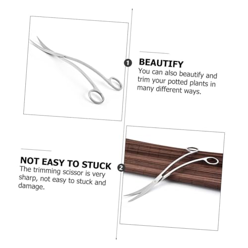 Stainless Steel Wave Scissors for Aquarium Ergonomic Fish Tank Plant Trimming Tool Rustproof Scissor for Aquatic Plants Care and Maintenance