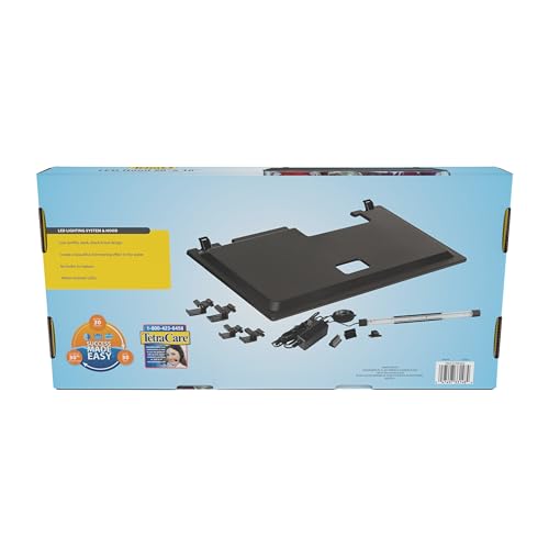 Tetra LED Aquarium Hood 20 in x 10 in, Low-Profile Fish Tank Cover | With Hidden Lighting - size: 20 Inch