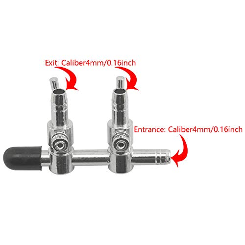DGZZI Air Distributor Splitte 2PCS 2-Way Stainless Steel Air Flow Splitter Pump Lever Control Valve forAquarium Fish Tank