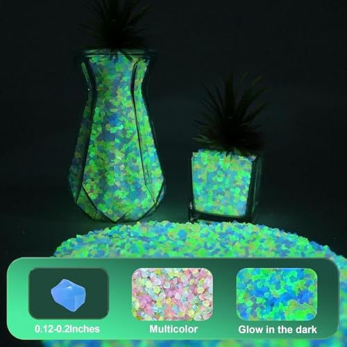 4000pcs Glow-in-the-Dark Fish Stones for Outdoor Garden & Aquarium Decor for Pathways, Weddings, Christmas, and Nighttime Landscaping, Garden Pathway Decor