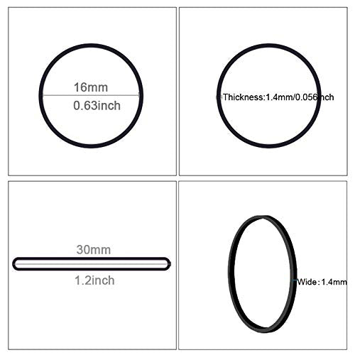 AMUU Rubber Bands1200pcs black small Rubber Band Mini Soft Elastic Bands for Braids Diameter 16mm rubber bands for Office Supplies School Home - color: Black-1200Pcs